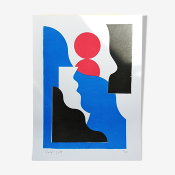 Faces artisanal silkscreen prints limited edition of 10