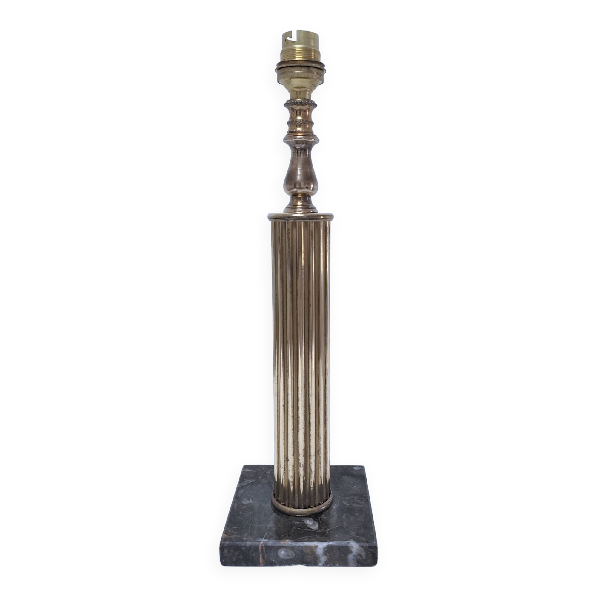 Lamp foot column brass marble neo classic vintage