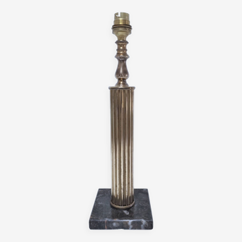 Lamp foot column brass marble neo classic vintage