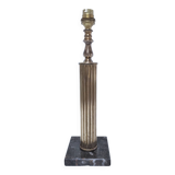 Pied de lampe colonne laiton marbre néo classique vintage