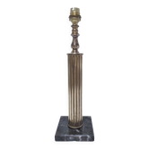 Pied de lampe colonne laiton marbre néo classique vintage
