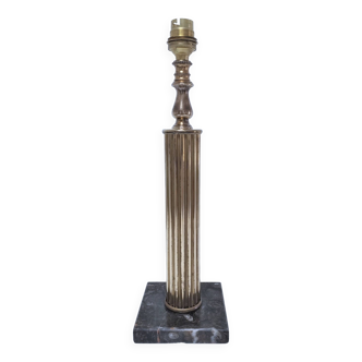 Lamp foot column brass marble neo classic vintage