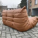 Ligne Roset Togo 2seater, Cognac Leather