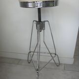 American bar stool 1980 tripod red leather