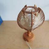 1960s wooden table lamp