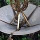 Muller brothers Luneville brass chandelier 1920/1930