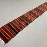 Old Turkish narrow Kilim Runner 421X53 cm shabby chic, vintage kelim