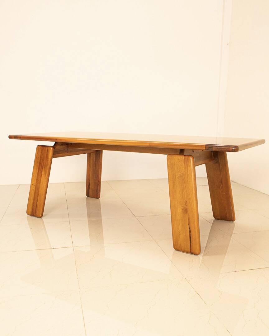 "Sapporo" walnut table by Mario Marenco for Mobil Girgi 70's