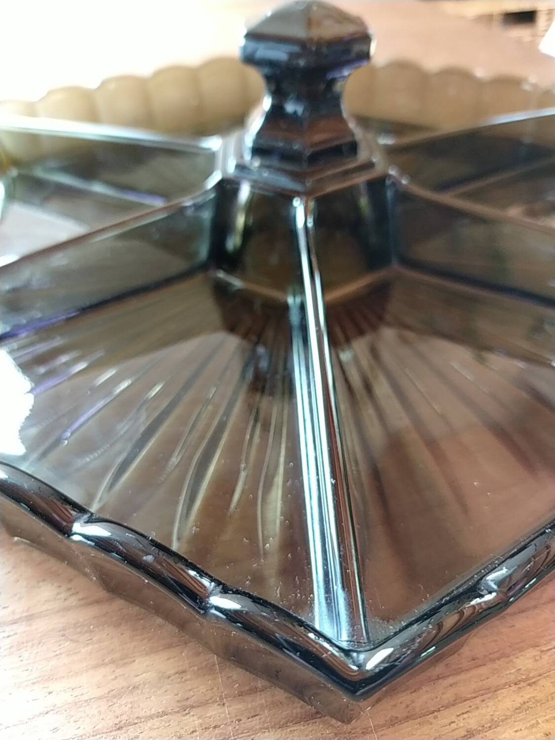 Val Saint Lambert serving dish. Art Deco.