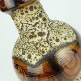 Mid century vase duemler & breiden wgp fat lava squiggle pattern shades of brown and beige 1960s