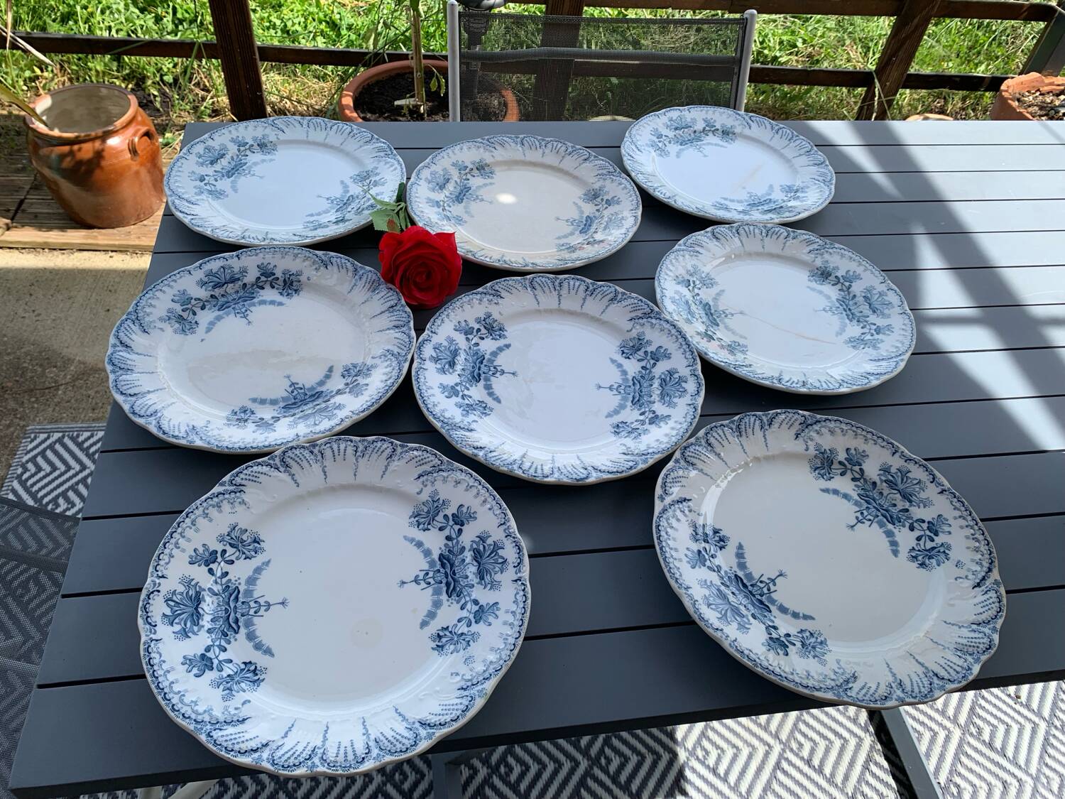 Set of 8 ironstone plates