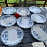 Set of 8 iron earthenware plates