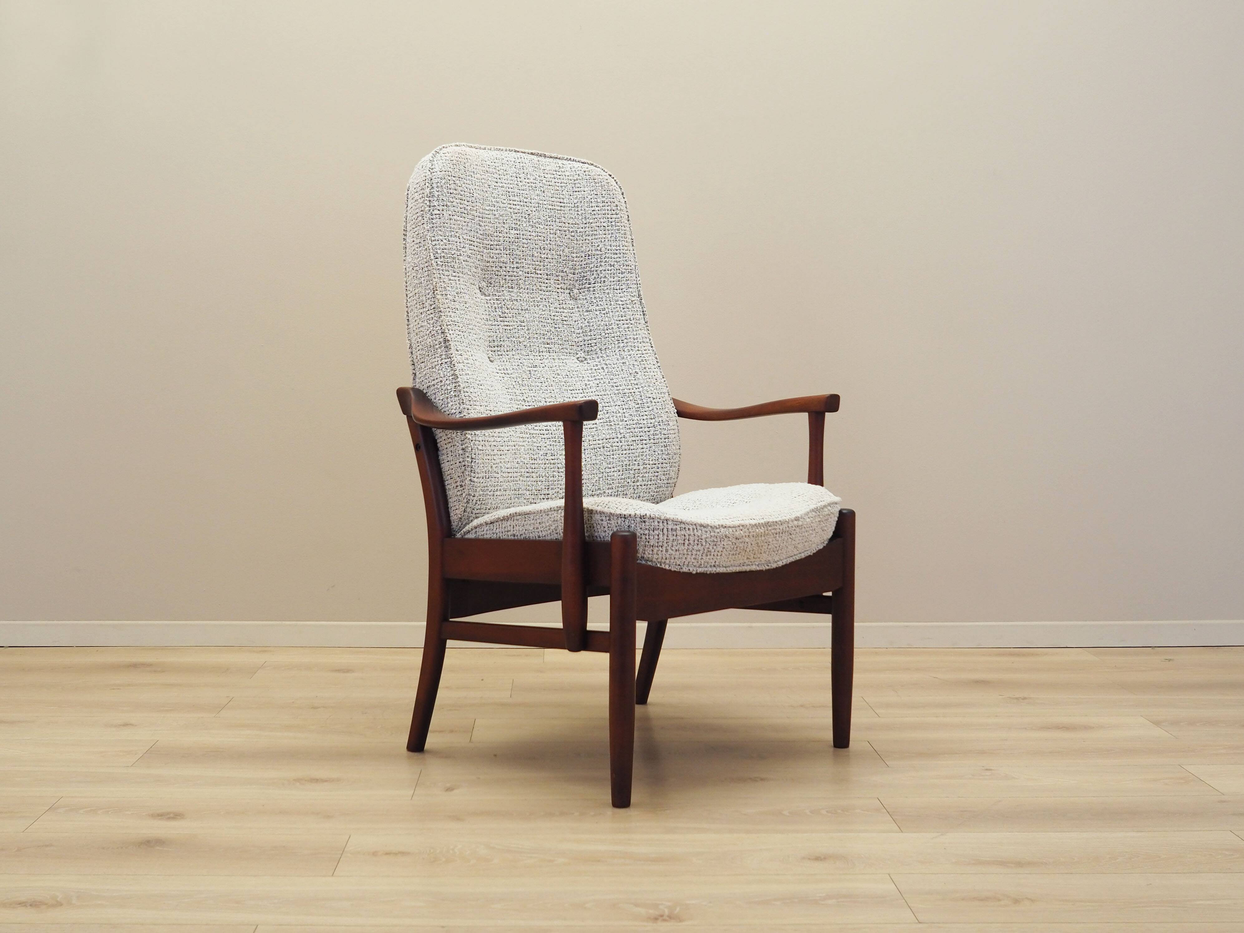 Fauteuil en hêtre, design danois, années 1970, fabrication : Farstrup Møbler