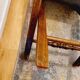 English folding chair - Vintage in wood and leather