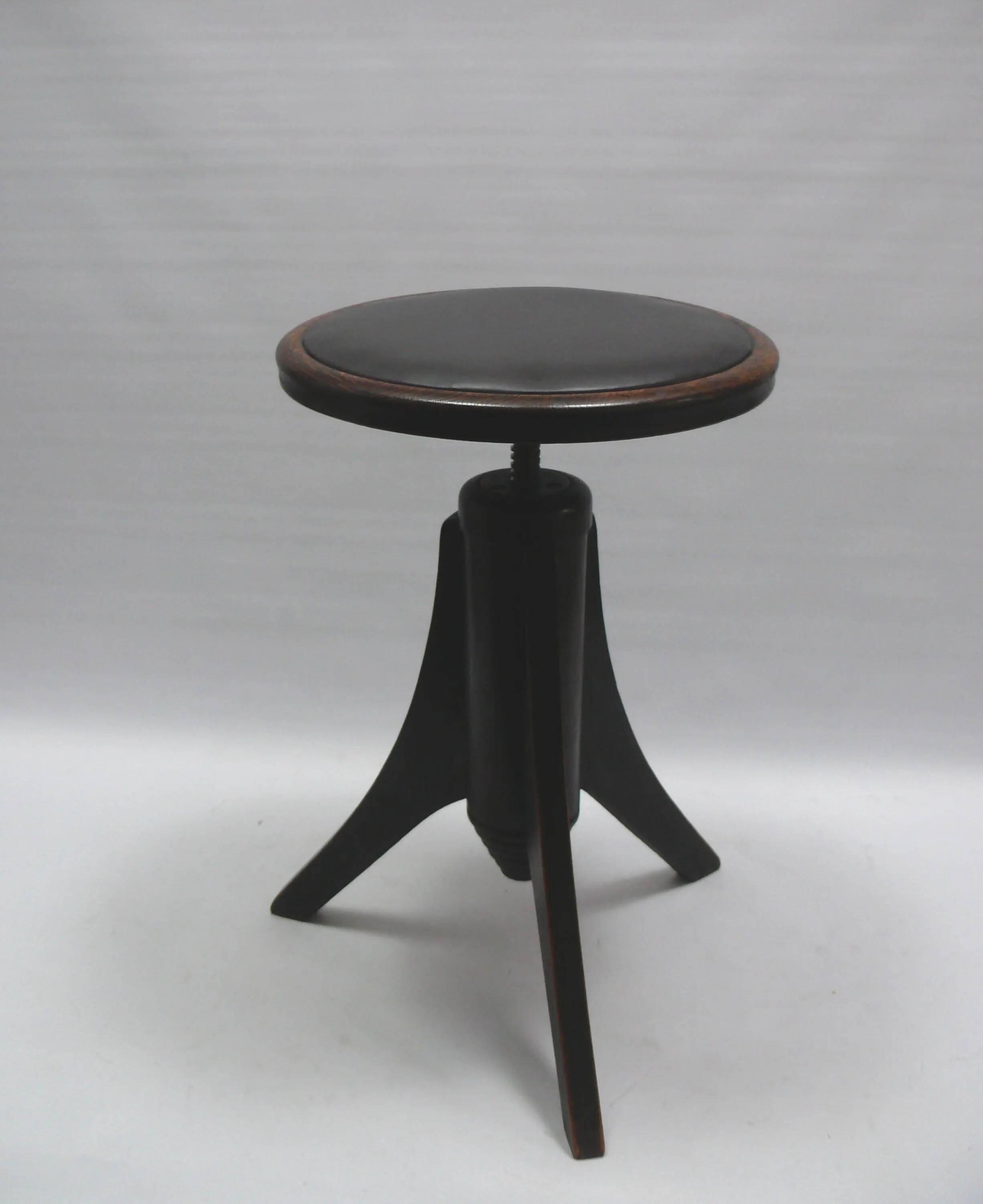 Art Nouveau piano stool, swivel stool, stool - after 1920
