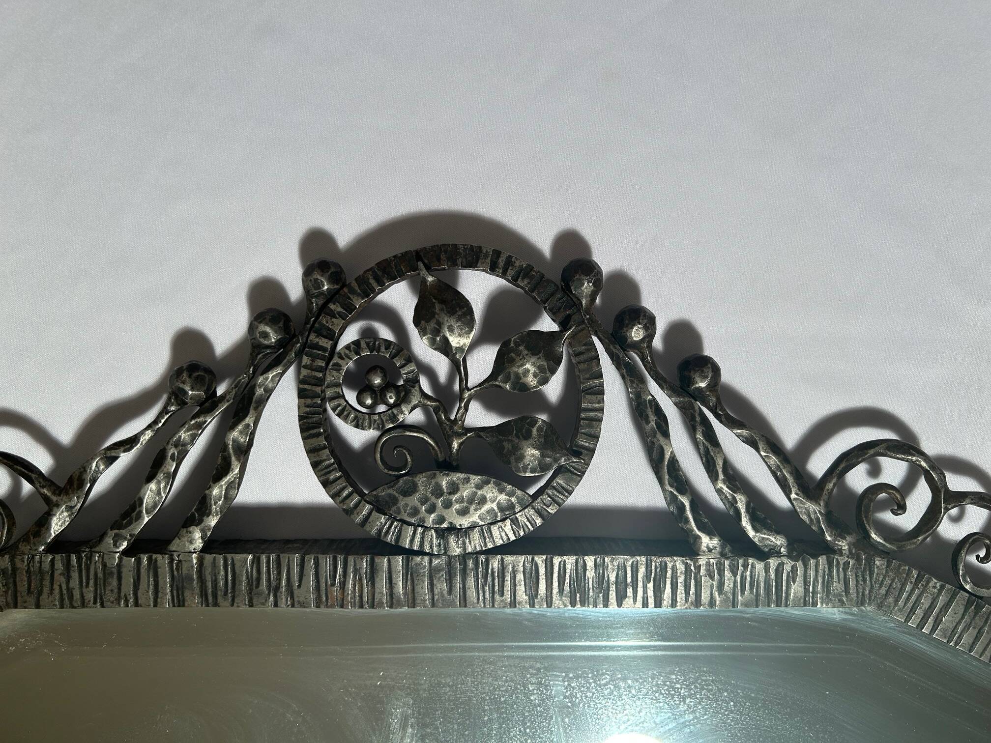 Art Deco style metal mirror