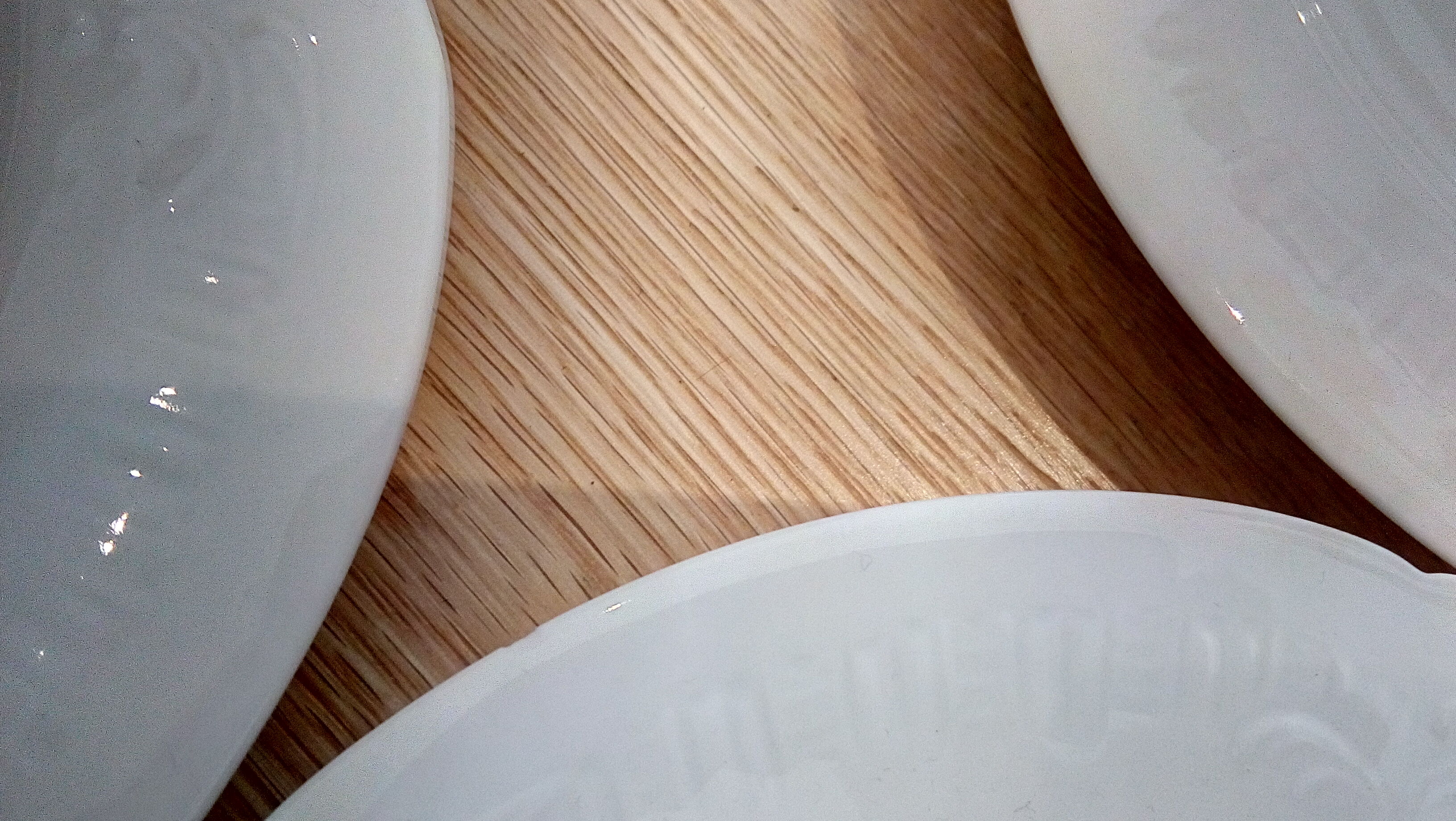 Set of 6 white porcelain dessert plates from Limoges