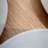 Set of 6 white porcelain dessert plates from Limoges