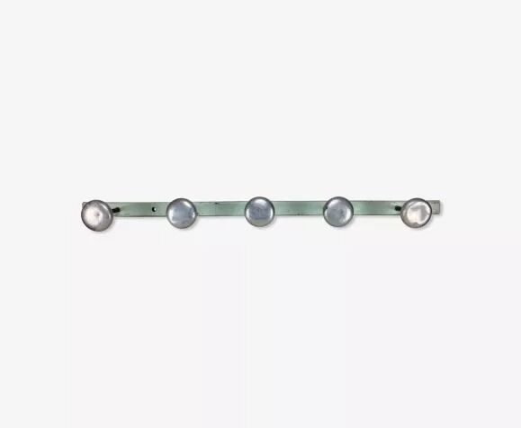 Industrial wall coat rack 5 aluminum hooks