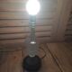 Bedside desk lamp glass molded diamond spikes marble base dp 1022234