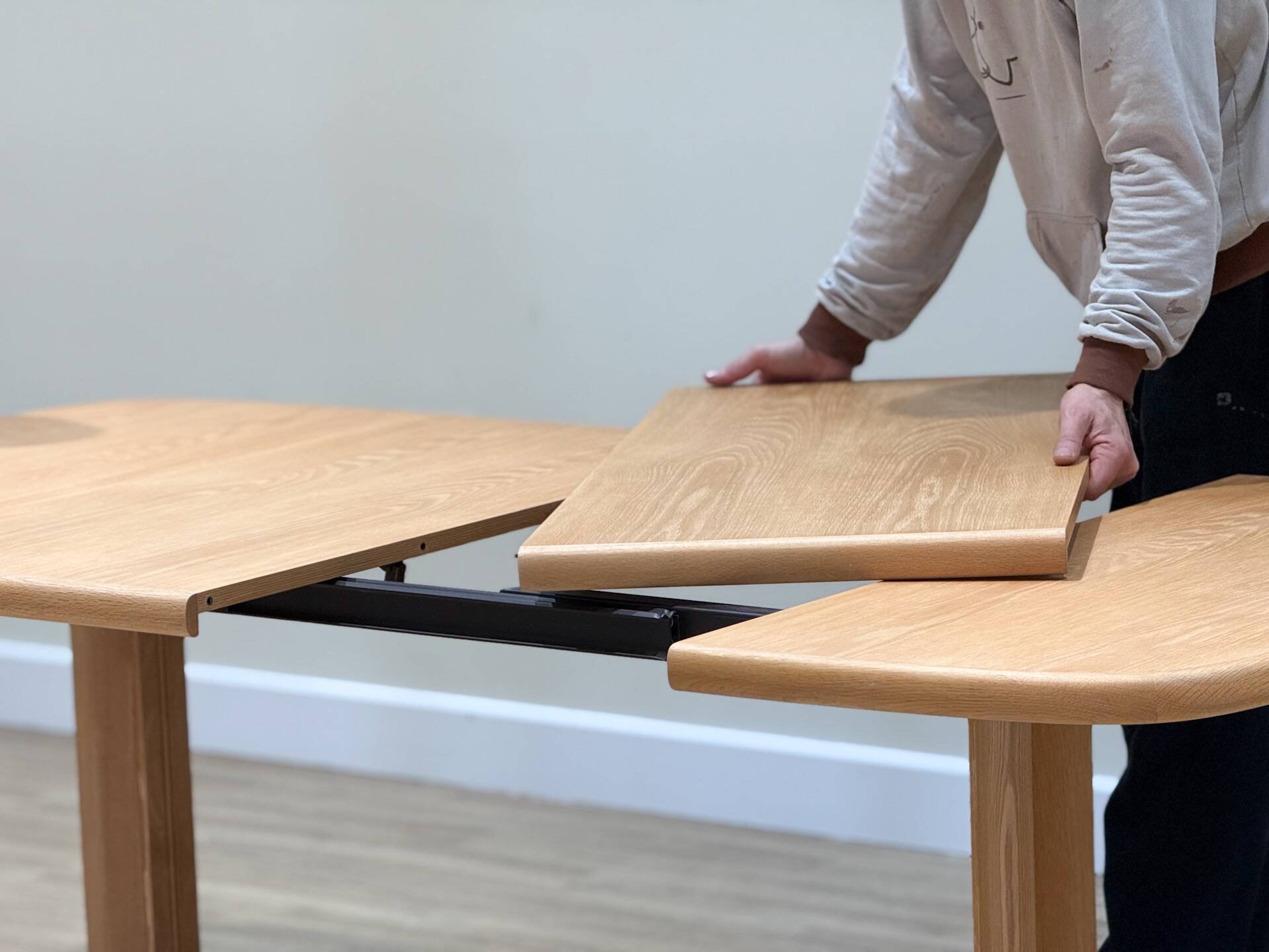 Danish Double Extending Oak Dining Table from Skovby, 1960s
