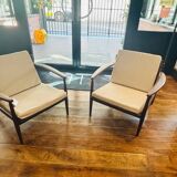 Pair of Danish armchairs in the style of Grete Jalk