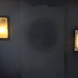 ARTELUCE square wall light in Murano glass and metal from the 70s/80s