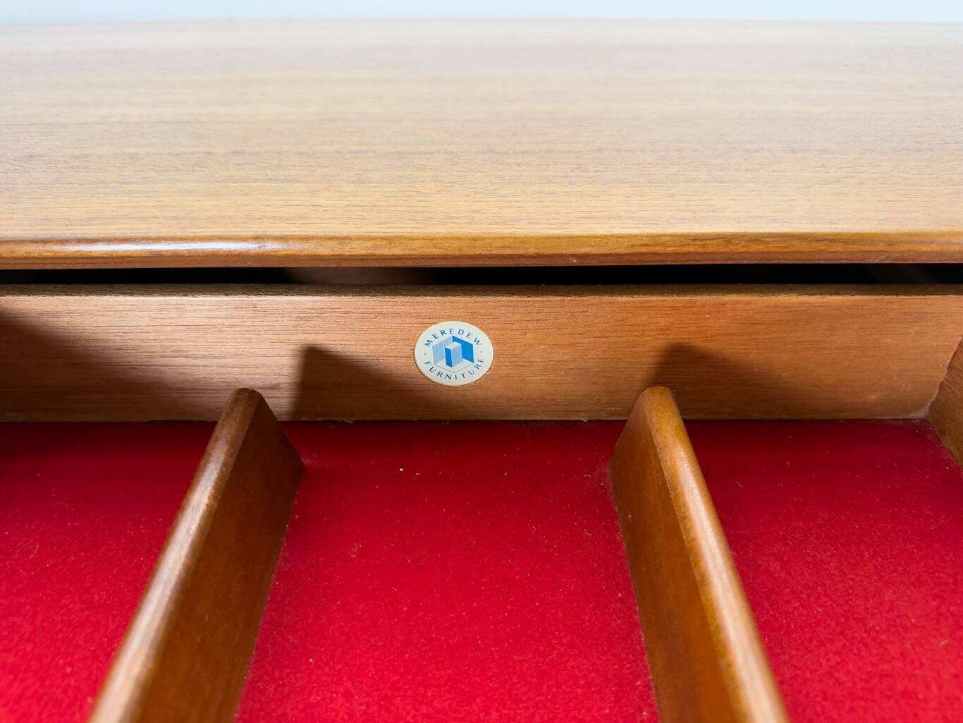 Mid-Century Sideboard by Meredew (Brown Leather Handles)