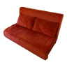 Scandinavian convertible velvet 2-seater sofa