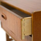 Teak nightstand with two drawers