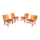 Set of 4 Vintage Architectural Danish chairs