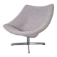 Fauteuil Oyster Artifort restauré avec base croisée par Pierre Paulin, 60'