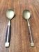 Mid-century brass and teak spoons, 1960s, set of 2
