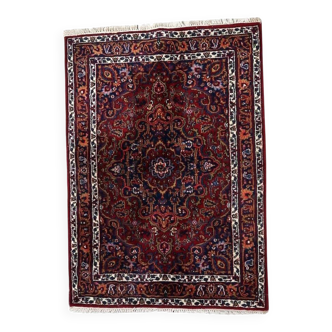 Tapis persan Hamadan vintage fait main, 147 cm x 203 cm, années 1970 - 1C1167