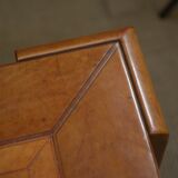 Leather coffee table 1970 " checkers "