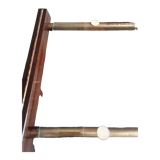 Side table served vintage casters 1960 Italian style metal glass