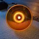Brokis Muffins Design Lamp, large model 60cm, amber glass, solid wood