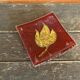 Old Multilayer Red Glass Pocket Video Brass Inlaid Vintage
