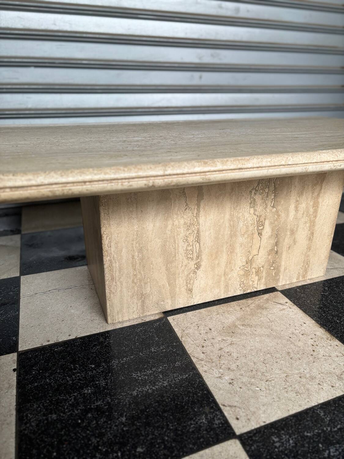 Vintage travertine coffee table