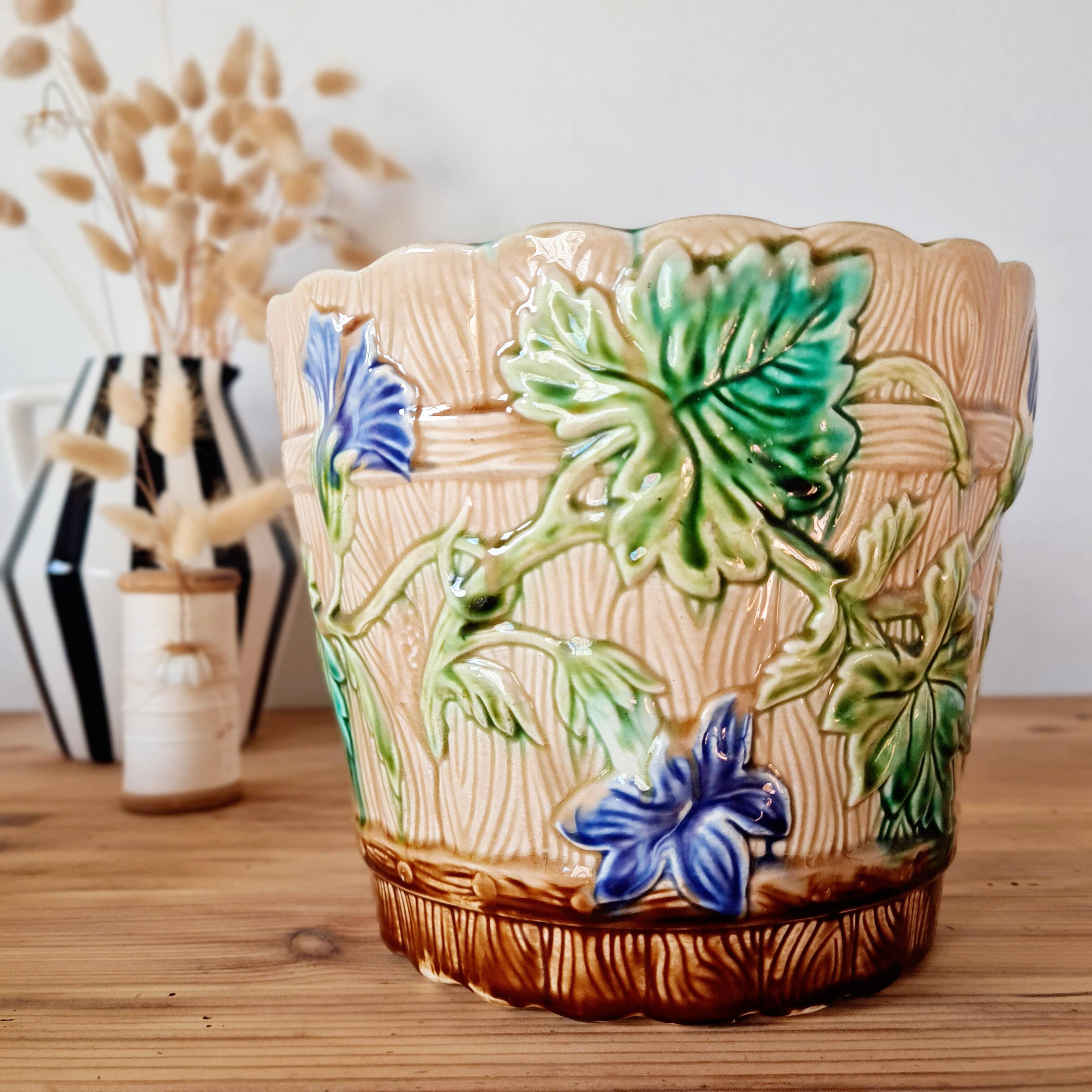 Art Nouveau earthenware cachepot