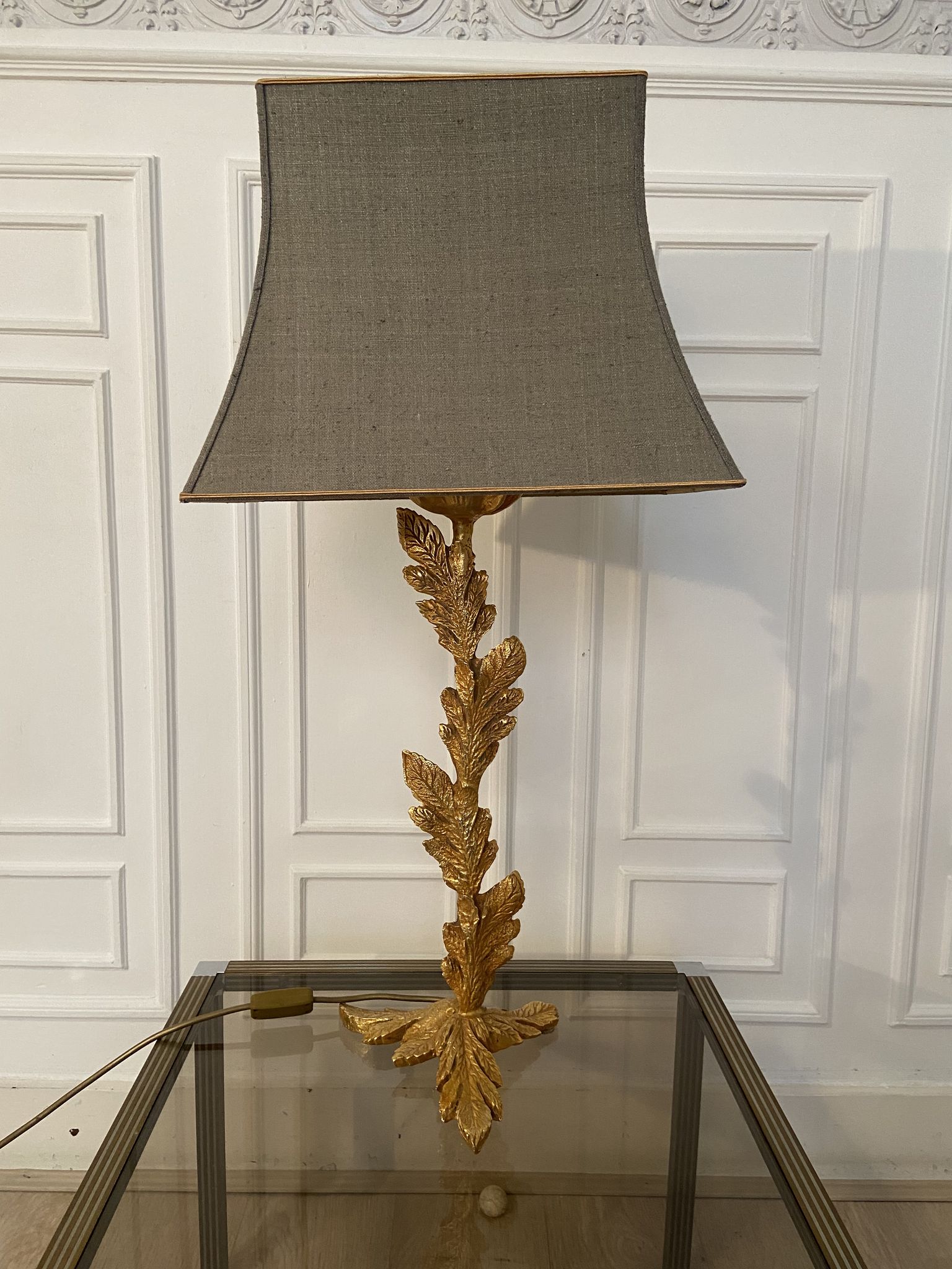 Sculptural bronze lamp, Fondica, Paris