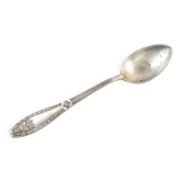 Cuillère à sucre Art Déco, en laiton plaqué argent, frères Henneberg, Pologne, années 1930