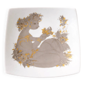 Assiette carrée en porcelaine Rosenthal Studio-Line par Bjørn Wiinblad