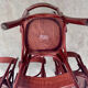 Set of 8 vintage 70s curved varnished wood bistro chairs