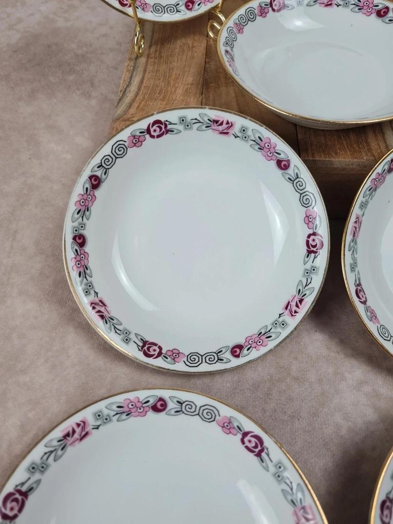 Lot ancien 10 coupelles + grand saladier