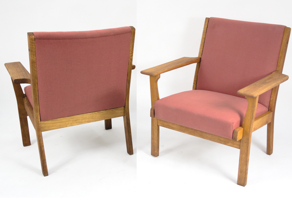 Paire fauteuils GE - 265 par Wegner Hans pour Getama 1950