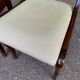2 solid mahogany and beige fabric chairs, Louis Philippe style