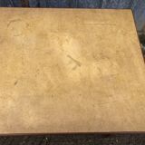 Antique solid cherry farmhouse table with 2 front drawers.