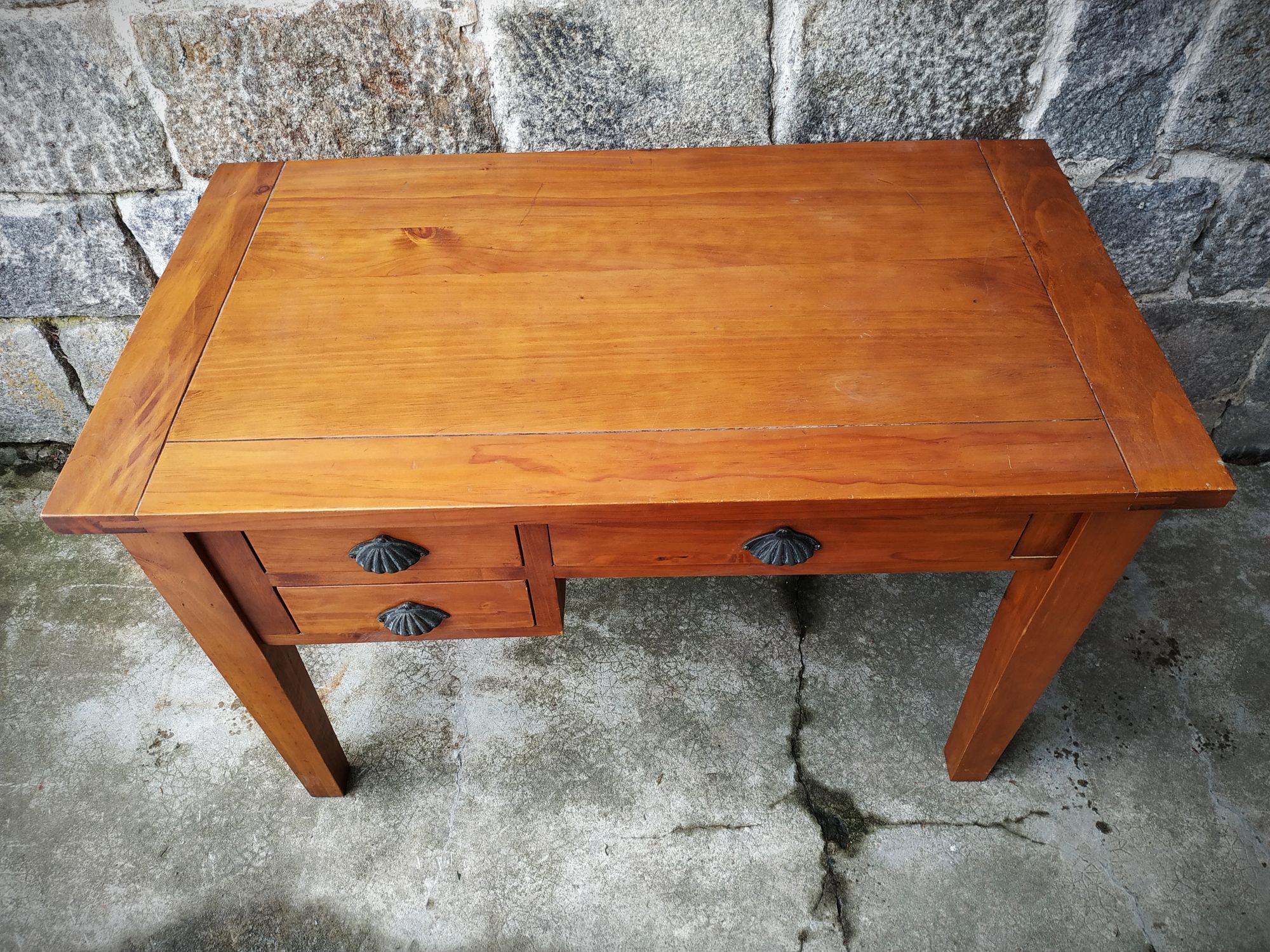 Old solid wood desk