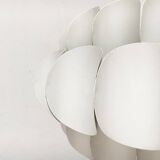 Mid-century white metal Swiss suspension by H. Zender for Temde.